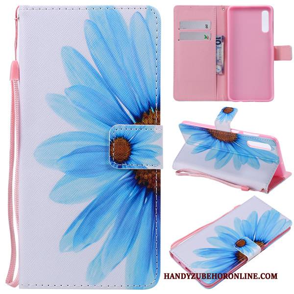 Hülle Samsung Galaxy A50s Schutz Blau Anti-sturz, Case Samsung Galaxy A50s Lederhülle Handyhüllen
