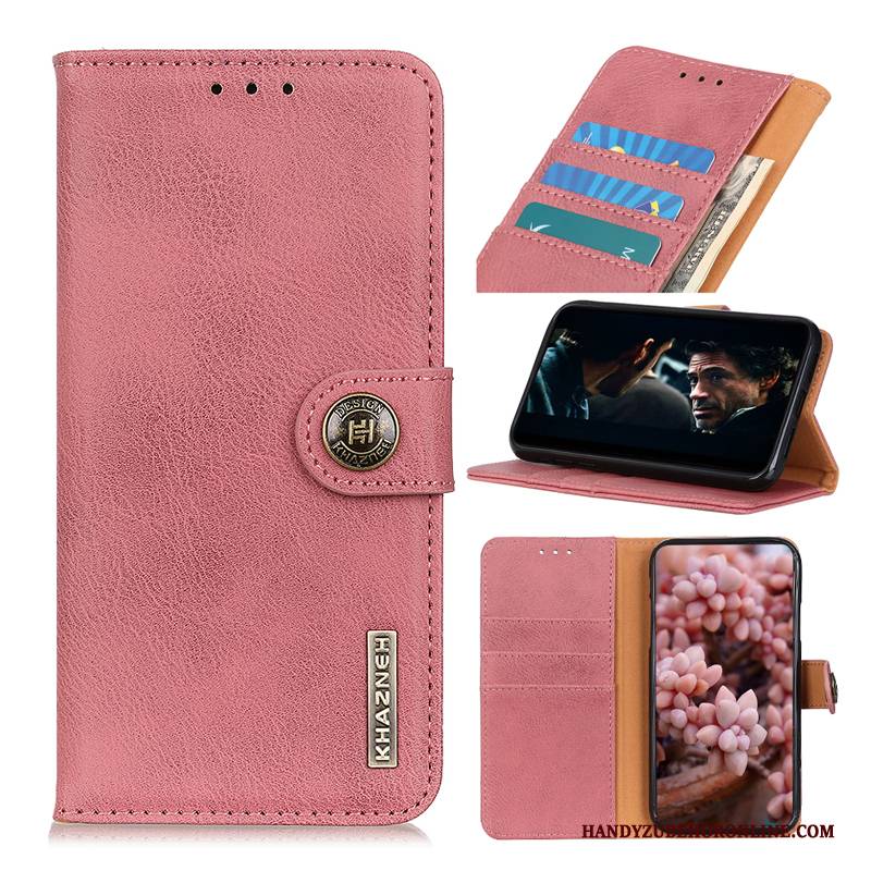 Hülle Samsung Galaxy A51 Lederhülle Neu Handyhüllen, Case Samsung Galaxy A51 Schutz Trend Rosa