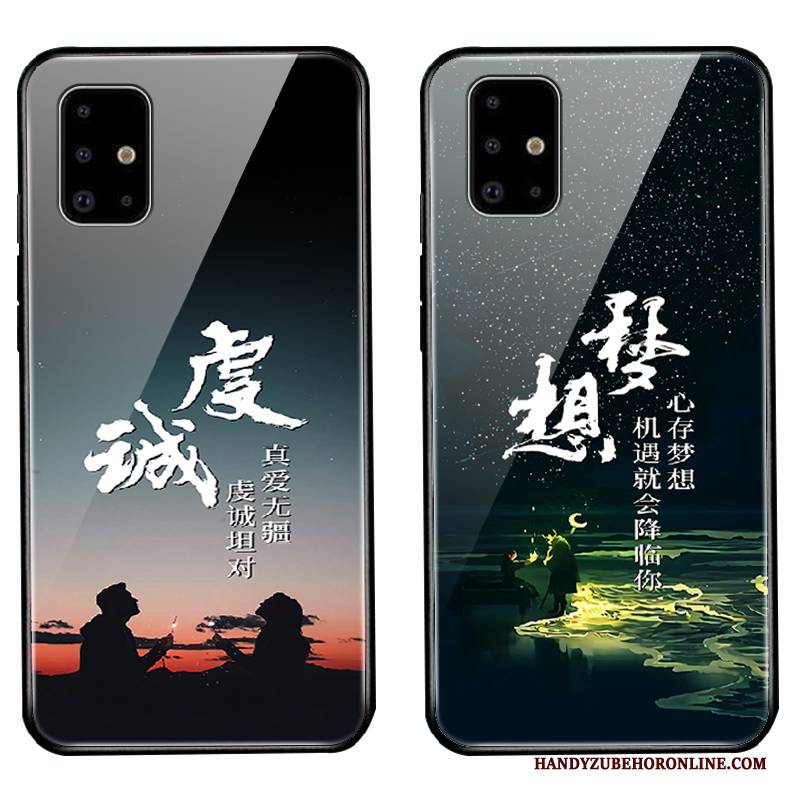 Hülle Samsung Galaxy A51 Schutz Liebhaber Persönlichkeit, Case Samsung Galaxy A51 Grau Schwer