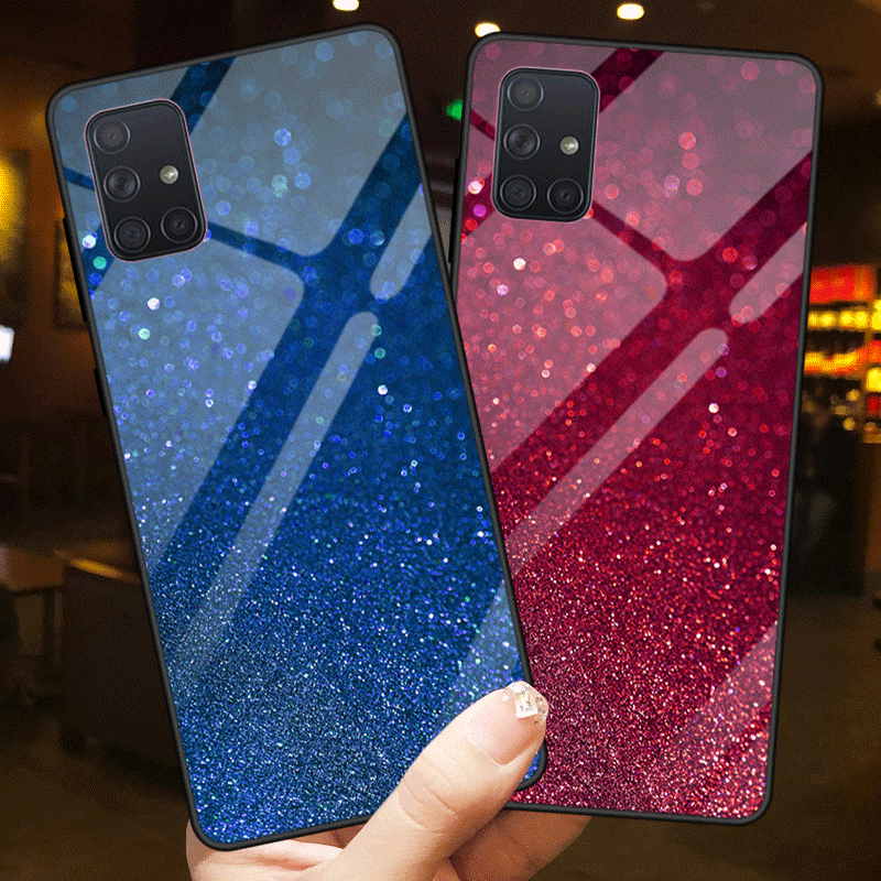 Hülle Samsung Galaxy A51 Schutz Spiegel Liebhaber, Case Samsung Galaxy A51 Taschen Gehärtetes Glas Trend