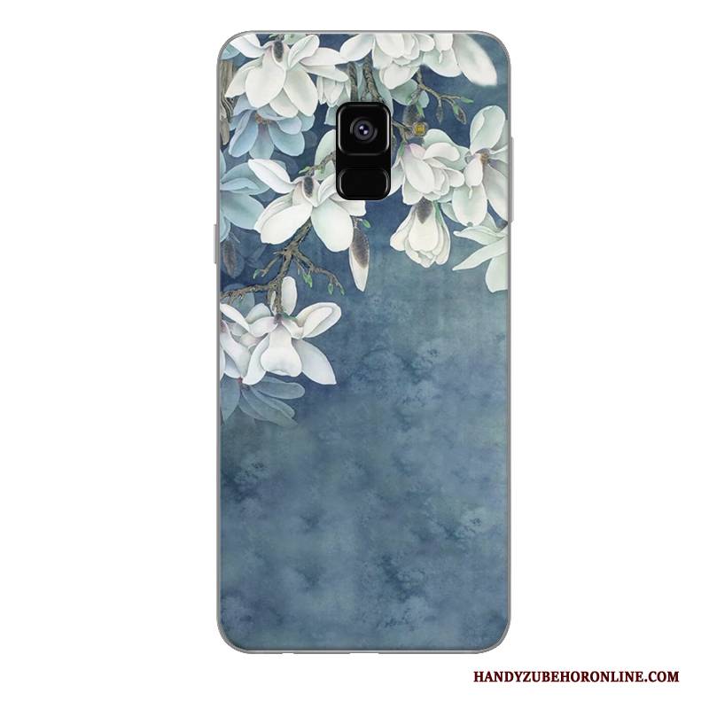 Hülle Samsung Galaxy A6 Karikatur Mini Frisch, Case Samsung Galaxy A6 Schutz Trend Blau