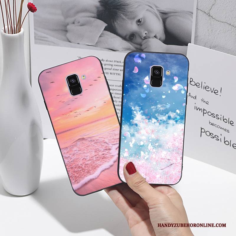 Hülle Samsung Galaxy A6 Kreativ Landschaft Blau, Case Samsung Galaxy A6 Schutz Handyhüllen Anti-sturz