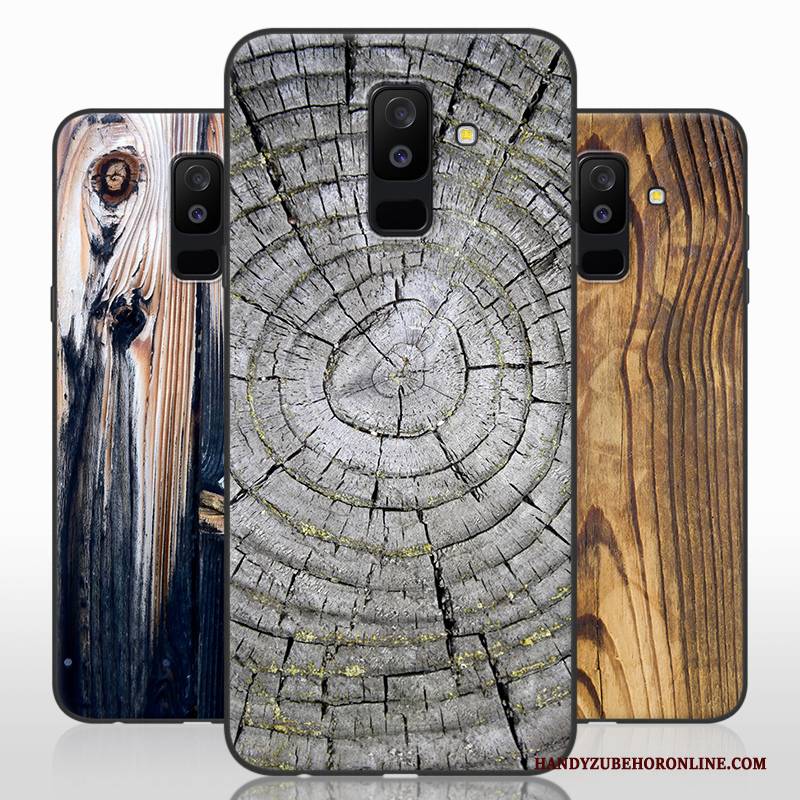 Hülle Samsung Galaxy A6+ Kreativ Neu Trend, Case Samsung Galaxy A6+ Retro Anti-sturz Handyhüllen