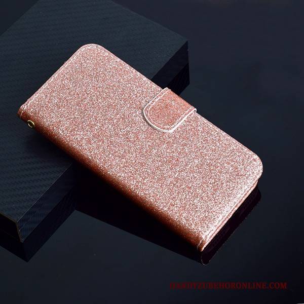 Hülle Samsung Galaxy A6 Lederhülle Rosa Anti-sturz, Case Samsung Galaxy A6 Geldbörse Handyhüllen Hängende Verzierungen