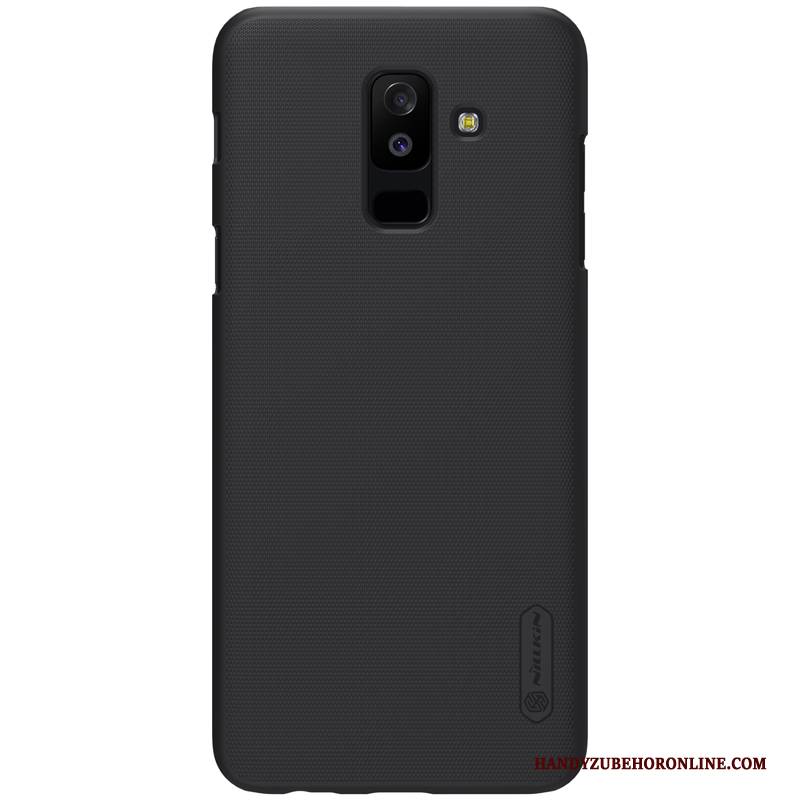Hülle Samsung Galaxy A6+ Nubuck Rutschfest, Case Samsung Galaxy A6+ Schwer Membran