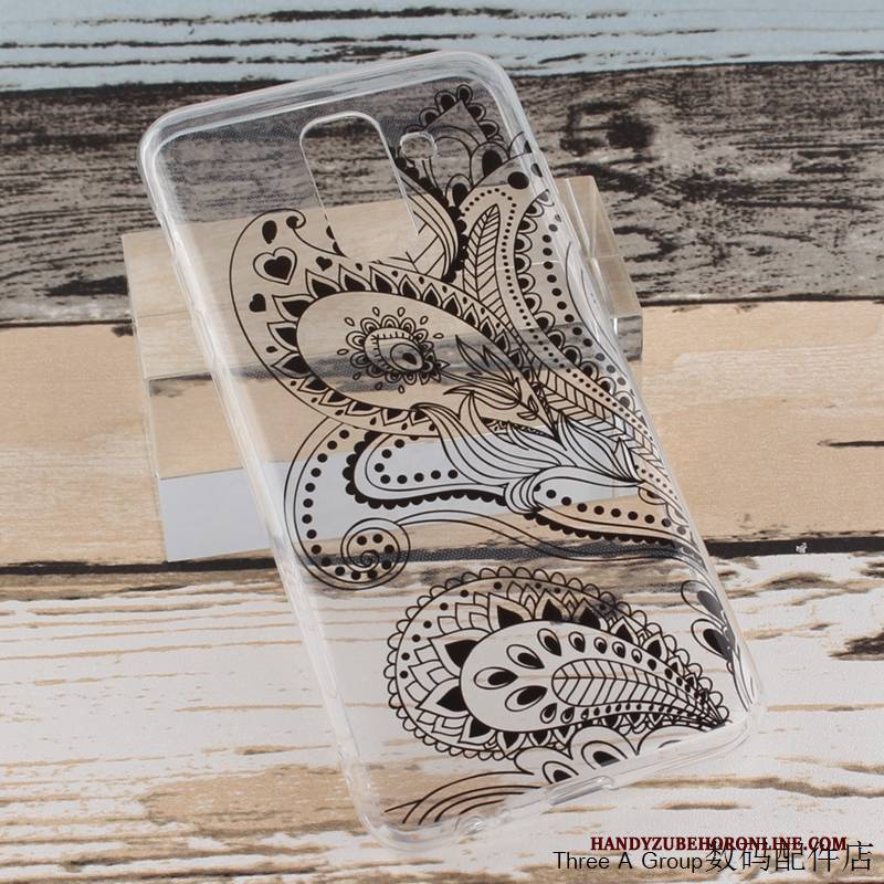 Hülle Samsung Galaxy A6+ Schutz Weiß Transparent, Case Samsung Galaxy A6+ Taschen Handyhüllen Anti-sturz