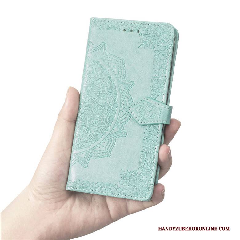 Hülle Samsung Galaxy A60 Folio Grün Anti-sturz, Case Samsung Galaxy A60 Lederhülle Handyhüllen