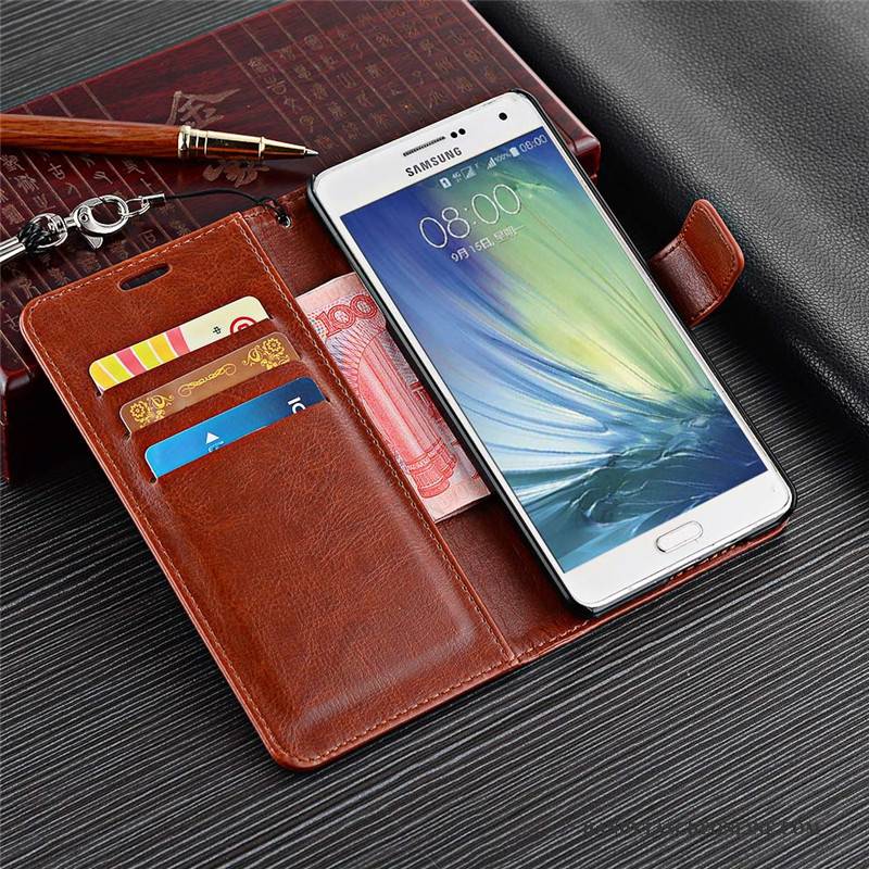 Hülle Samsung Galaxy A7 2015 Folio Hängende Verzierungen Schwer, Case Samsung Galaxy A7 2015 Schutz Anti-sturz Handyhüllen