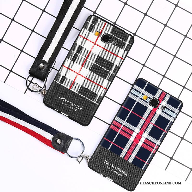 Hülle Samsung Galaxy A7 2015 Silikon Persönlichkeit Trend, Case Samsung Galaxy A7 2015 Karikatur Handyhüllen Schwarz