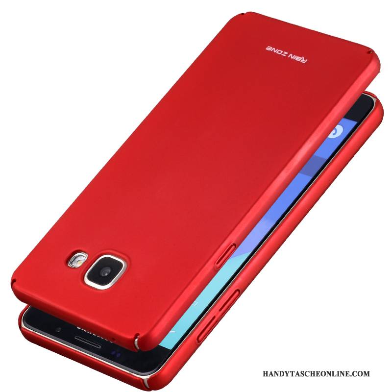 Hülle Samsung Galaxy A7 2016 Taschen Nubuck Handyhüllen, Case Samsung Galaxy A7 2016 Silikon Rot