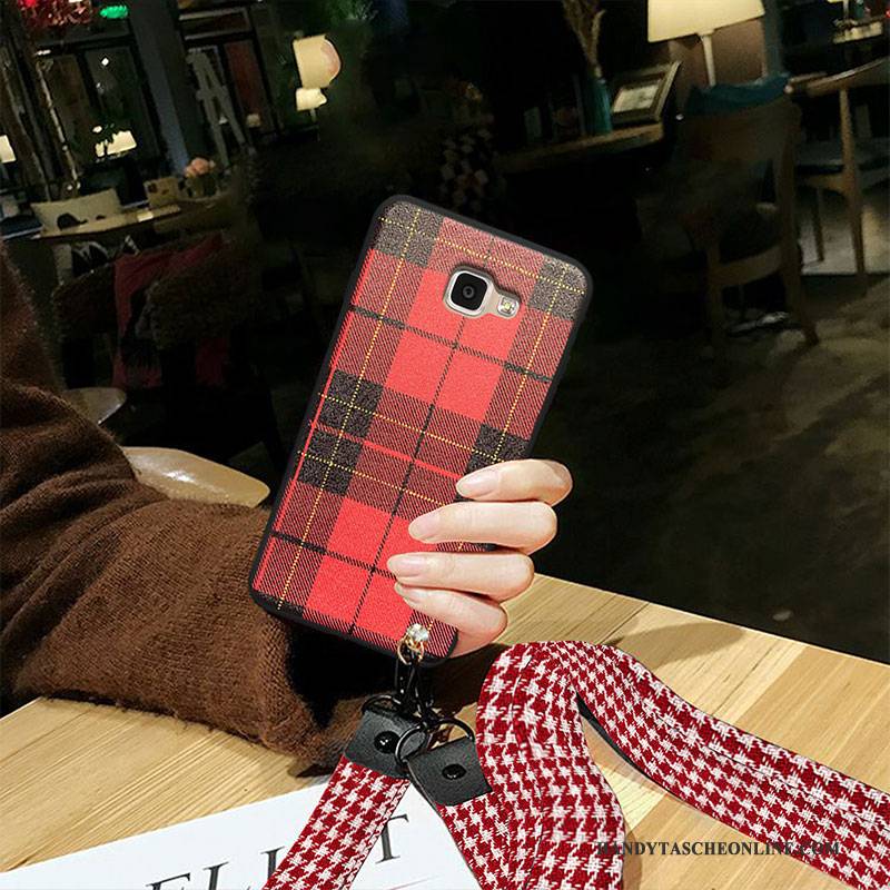 Hülle Samsung Galaxy A7 2016 Taschen Persönlichkeit Handyhüllen, Case Samsung Galaxy A7 2016 Kreativ Trend Rot