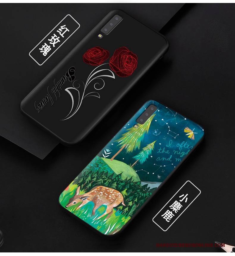 Hülle Samsung Galaxy A7 2018 Silikon Handyhüllen Trend, Case Samsung Galaxy A7 2018 Weiche Anti-sturz