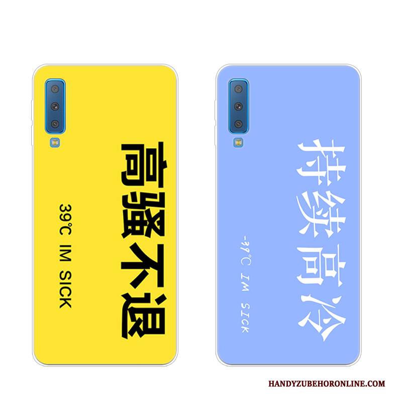 Hülle Samsung Galaxy A7 2018 Weiche Anti-sturz Persönlichkeit, Case Samsung Galaxy A7 2018 Handyhüllen Trendmarke