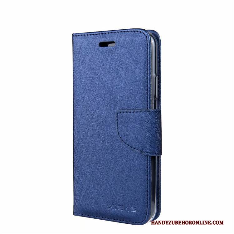 Hülle Samsung Galaxy A70 Lederhülle Karte Business, Case Samsung Galaxy A70 Schutz Blau Monat