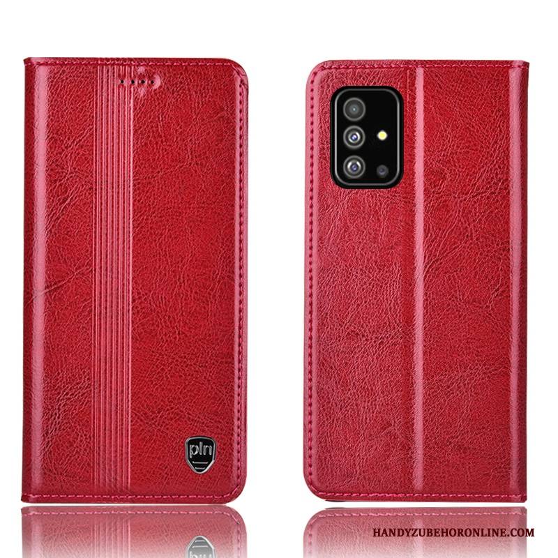 Hülle Samsung Galaxy A71 Schutz Handyhüllen Rot, Case Samsung Galaxy A71 Taschen Anti-sturz