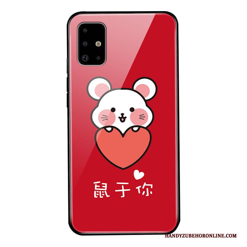 Hülle Samsung Galaxy A71 Schutz Ratte Reichtum, Case Samsung Galaxy A71 Taschen Glas Nette