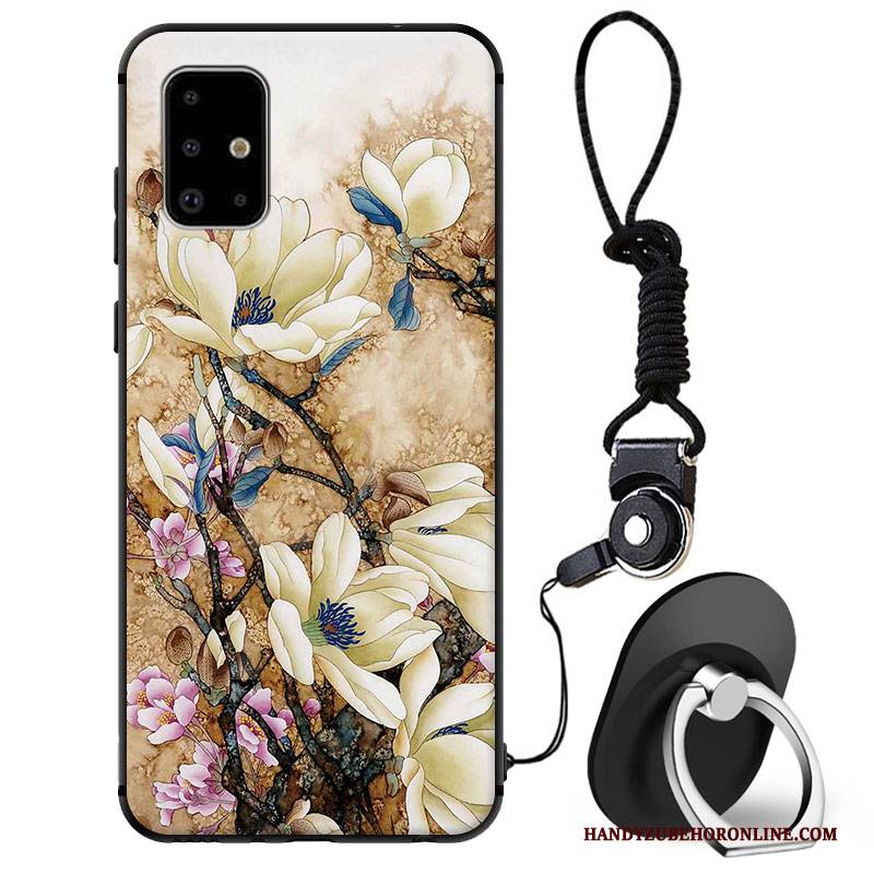 Hülle Samsung Galaxy A71 Taschen Mini Persönlichkeit, Case Samsung Galaxy A71 Schutz Gelb Handyhüllen