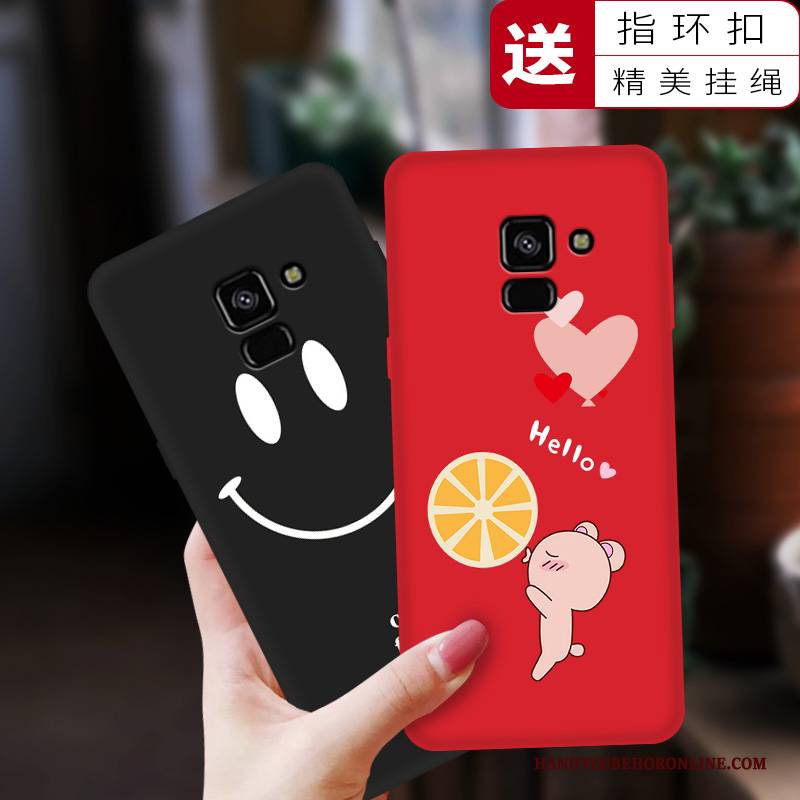 Hülle Samsung Galaxy A8 2018 Schutz Persönlichkeit Trend, Case Samsung Galaxy A8 2018 Mode Handyhüllen Rot