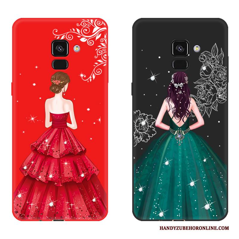 Hülle Samsung Galaxy A8 2018 Weiche Nubuck Handyhüllen, Case Samsung Galaxy A8 2018 Taschen Persönlichkeit Anti-sturz