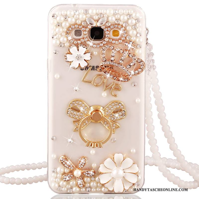Hülle Samsung Galaxy A8 Schutz Gold Handyhüllen, Case Samsung Galaxy A8 Hängende Verzierungen Ring