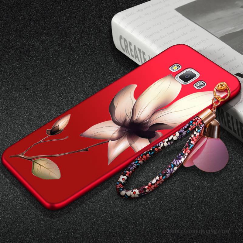 Hülle Samsung Galaxy A8 Taschen Handyhüllen Anti-sturz, Case Samsung Galaxy A8 Silikon Kunst Rot