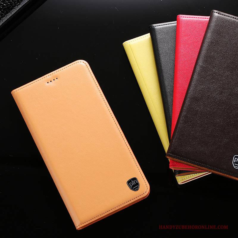 Hülle Samsung Galaxy A80 Leder Anti-sturz Business, Case Samsung Galaxy A80 Lederhülle Gelb Handyhüllen