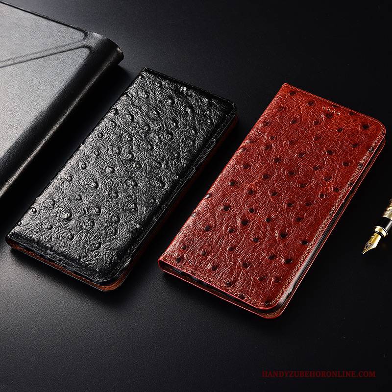 Hülle Samsung Galaxy A80 Weiche Nubuck Schwarz, Case Samsung Galaxy A80 Leder Muster Anti-sturz