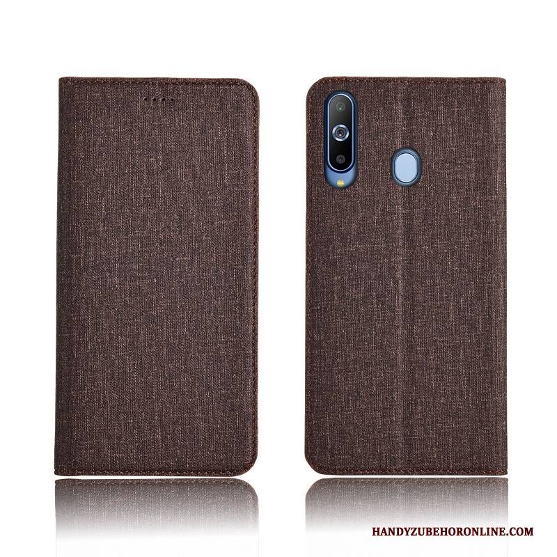 Hülle Samsung Galaxy A8s Lederhülle Handyhüllen Baumwolle Und Leinen, Case Samsung Galaxy A8s Taschen Neu Anti-sturz