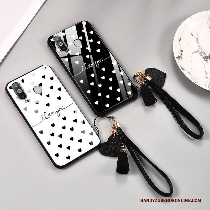 Hülle Samsung Galaxy A8s Schutz Glas Einfach, Case Samsung Galaxy A8s Spiegel Liebe