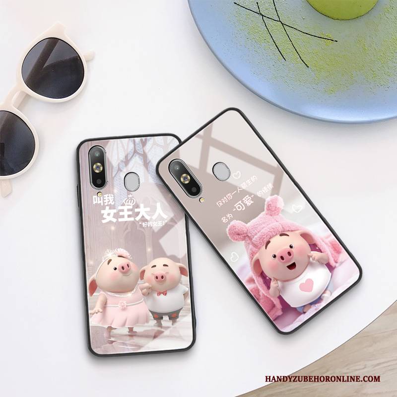 Hülle Samsung Galaxy A8s Schutz Netto Rot Niedliche, Case Samsung Galaxy A8s Karikatur Anti-sturz Grau