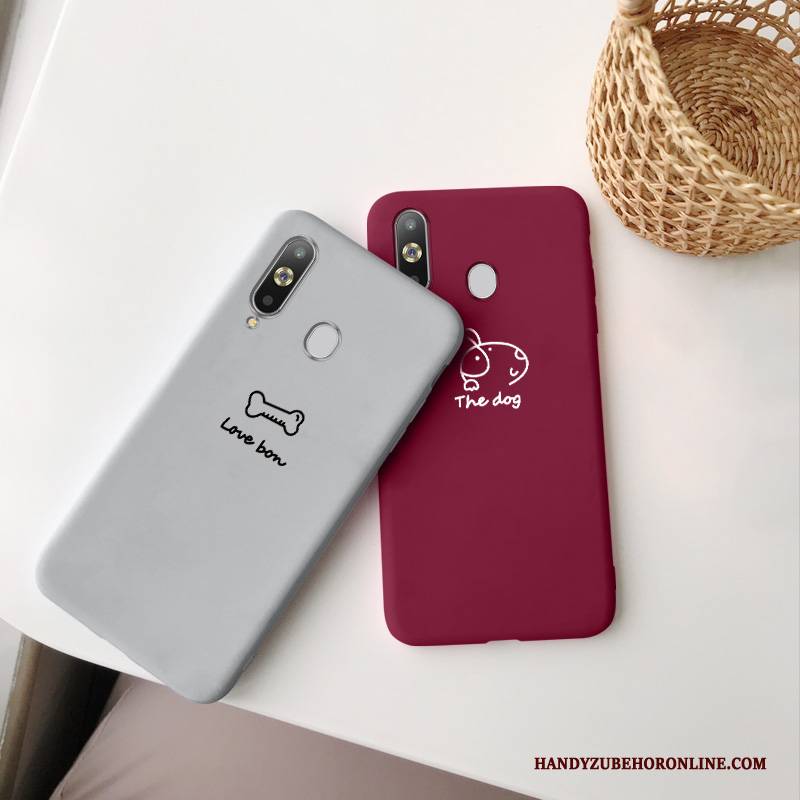 Hülle Samsung Galaxy A8s Silikon Einfach Liebhaber, Case Samsung Galaxy A8s Mode Wind Netto Rot