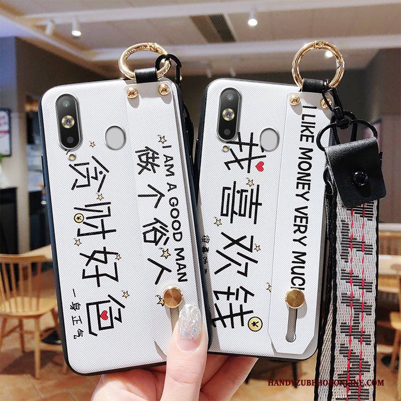 Hülle Samsung Galaxy A8s Silikon Netto Rot Weiß, Case Samsung Galaxy A8s Taschen Handyhüllen Trendmarke