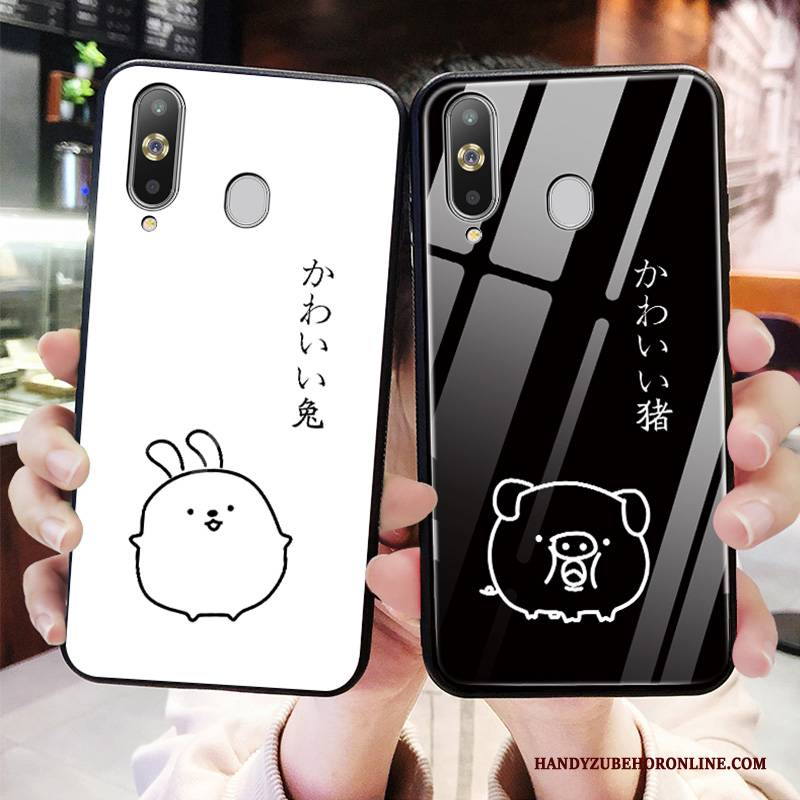 Hülle Samsung Galaxy A8s Taschen Kaninchen Anti-sturz, Case Samsung Galaxy A8s Karikatur Handyhüllen Spiegel