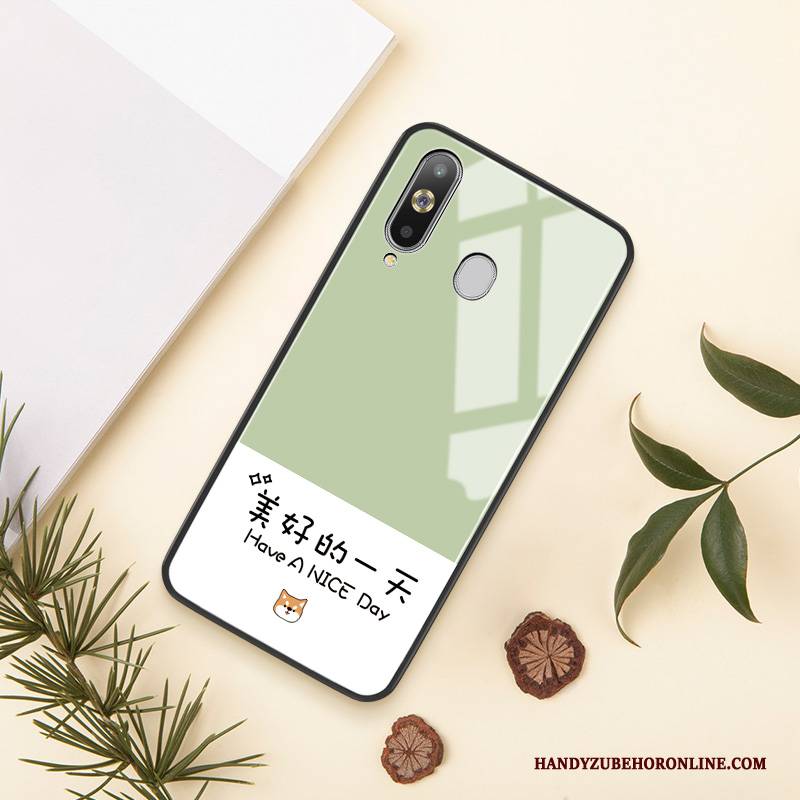 Hülle Samsung Galaxy A8s Taschen Trendmarke Glas, Case Samsung Galaxy A8s Kreativ Grün Neu