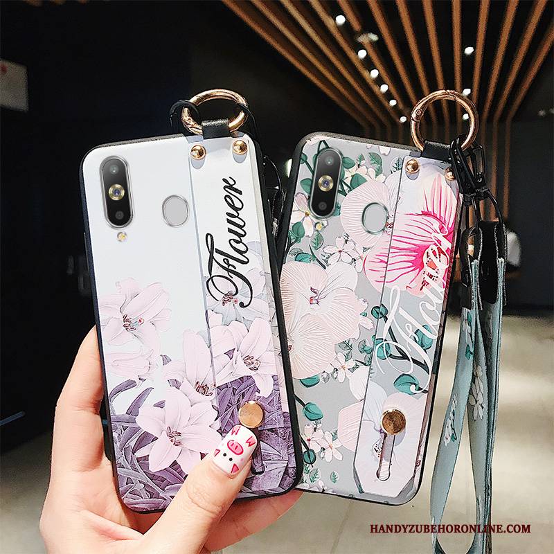 Hülle Samsung Galaxy A8s Weiche Frisch Lila, Case Samsung Galaxy A8s Silikon Handyhüllen Blumen