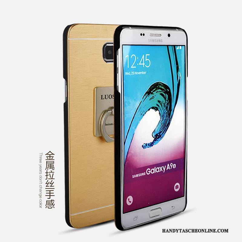 Hülle Samsung Galaxy A9 Metall Hoch Schwer, Case Samsung Galaxy A9 Schutz Gold Handyhüllen