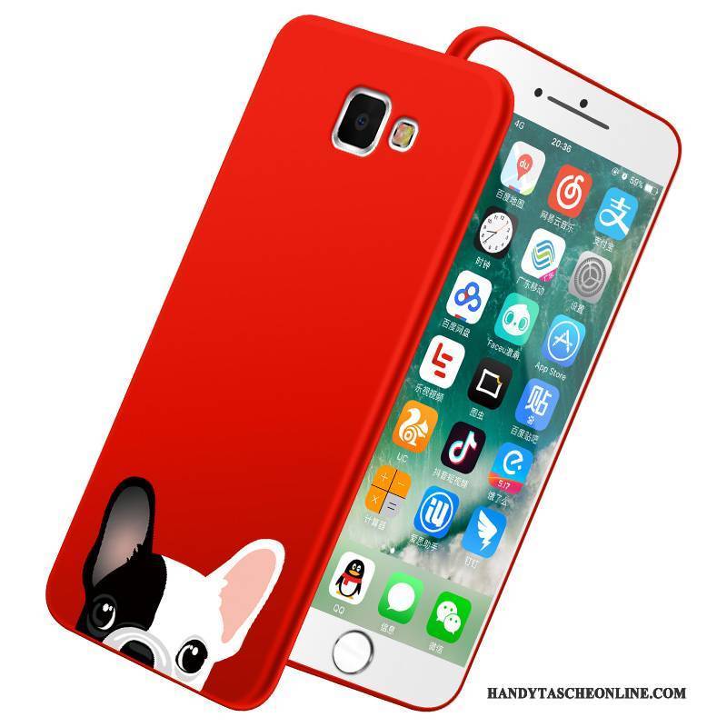 Hülle Samsung Galaxy A9 Schutz Anti-sturz Handyhüllen, Case Samsung Galaxy A9 Weiche Dünne Rot