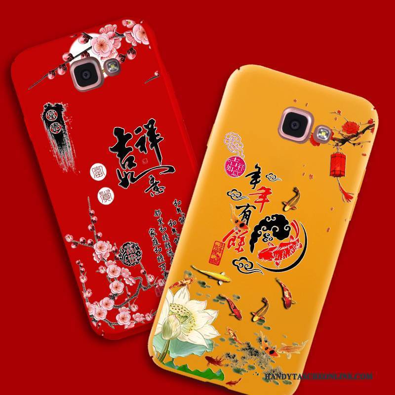 Hülle Samsung Galaxy A9 Taschen Anti-sturz Gelb, Case Samsung Galaxy A9 Schutz Rot Katzen