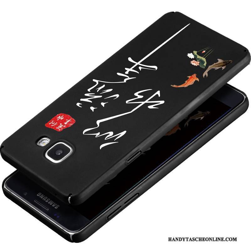 Hülle Samsung Galaxy A9 Taschen Persönlichkeit Schwarz, Case Samsung Galaxy A9 Kreativ Handyhüllen