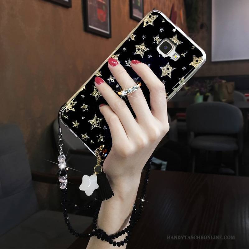 Hülle Samsung Galaxy A9 Weiche Schwarz Handyhüllen, Case Samsung Galaxy A9 Kreativ Sterne Hoch