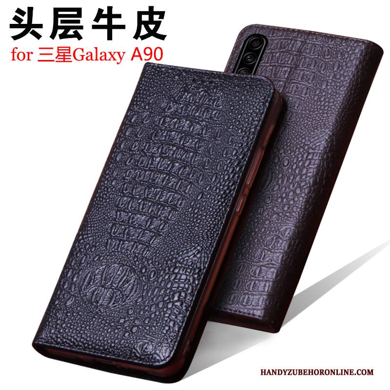 Hülle Samsung Galaxy A90 5g Taschen Anti-sturz Kuh, Case Samsung Galaxy A90 5g Schutz Schwarz Handyhüllen