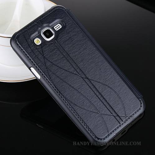 Hülle Samsung Galaxy J3 2016 Lederhülle Grün Handyhüllen, Case Samsung Galaxy J3 2016 Schutz