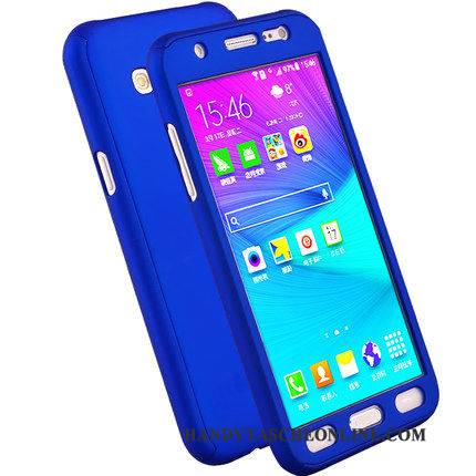 Hülle Samsung Galaxy J3 2016 Schutz Schwer Nubuck, Case Samsung Galaxy J3 2016 Dünne Blau