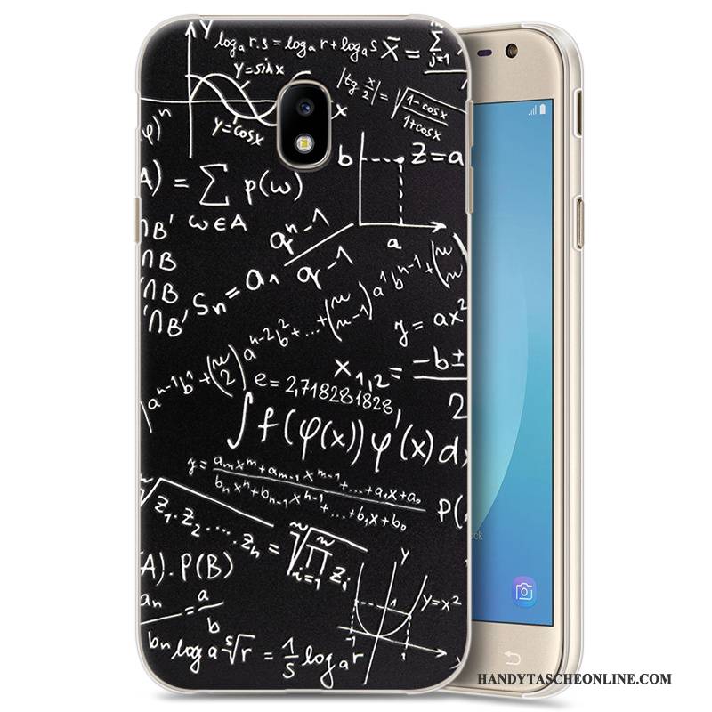 Hülle Samsung Galaxy J3 2017 Prägung Schwer Trend, Case Samsung Galaxy J3 2017 Schutz Handyhüllen Schwarz