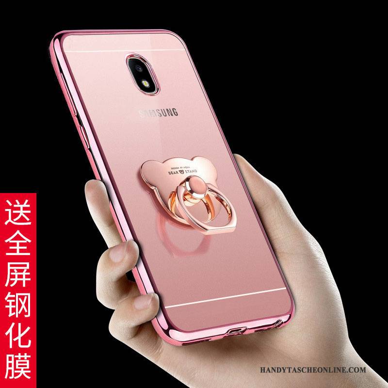 Hülle Samsung Galaxy J3 2017 Silikon Rosa Trend, Case Samsung Galaxy J3 2017 Schutz Anti-sturz Handyhüllen