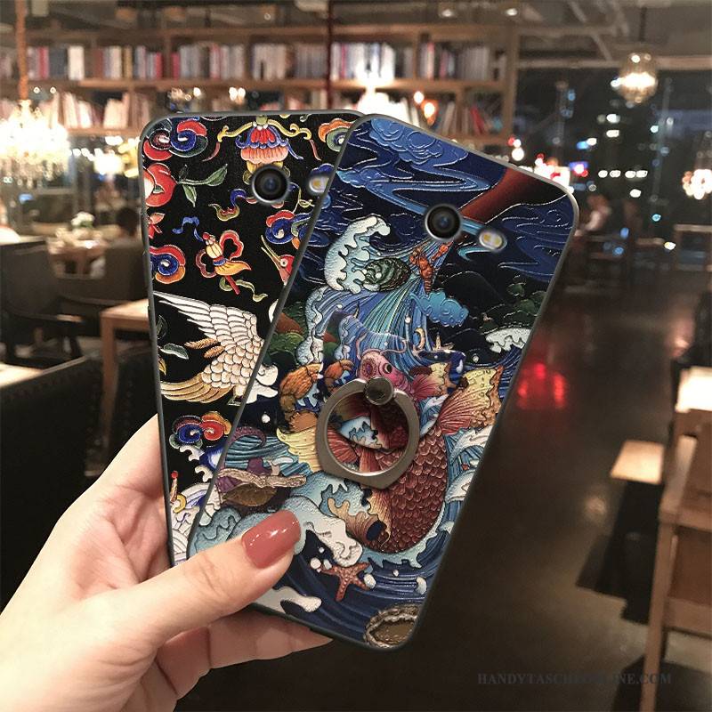 Hülle Samsung Galaxy J3 2017 Taschen Wind Trend, Case Samsung Galaxy J3 2017 Farbe Persönlichkeit Handyhüllen