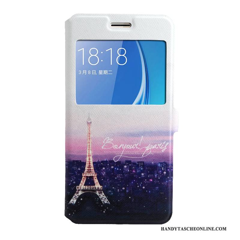 Hülle Samsung Galaxy J5 2016 Schutz Fenster Öffnen Lila, Case Samsung Galaxy J5 2016 Gemalt Handyhüllen