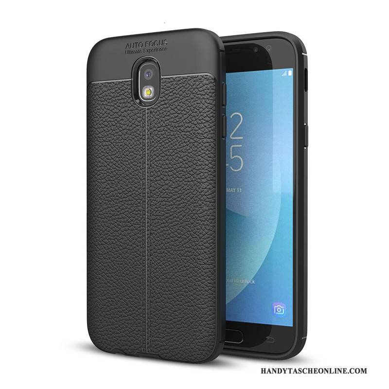 Hülle Samsung Galaxy J5 2017 Schutz Anti-sturz Einfach, Case Samsung Galaxy J5 2017 Leder Schwarz Handyhüllen