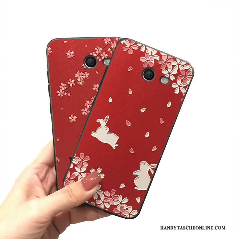 Hülle Samsung Galaxy J5 2017 Taschen Handyhüllen Persönlichkeit, Case Samsung Galaxy J5 2017 Silikon Trend Rot