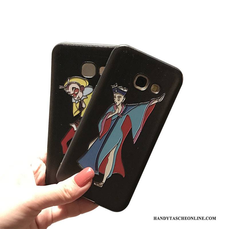 Hülle Samsung Galaxy J5 2017 Weiche Handyhüllen Nubuck, Case Samsung Galaxy J5 2017 Silikon Schwarz